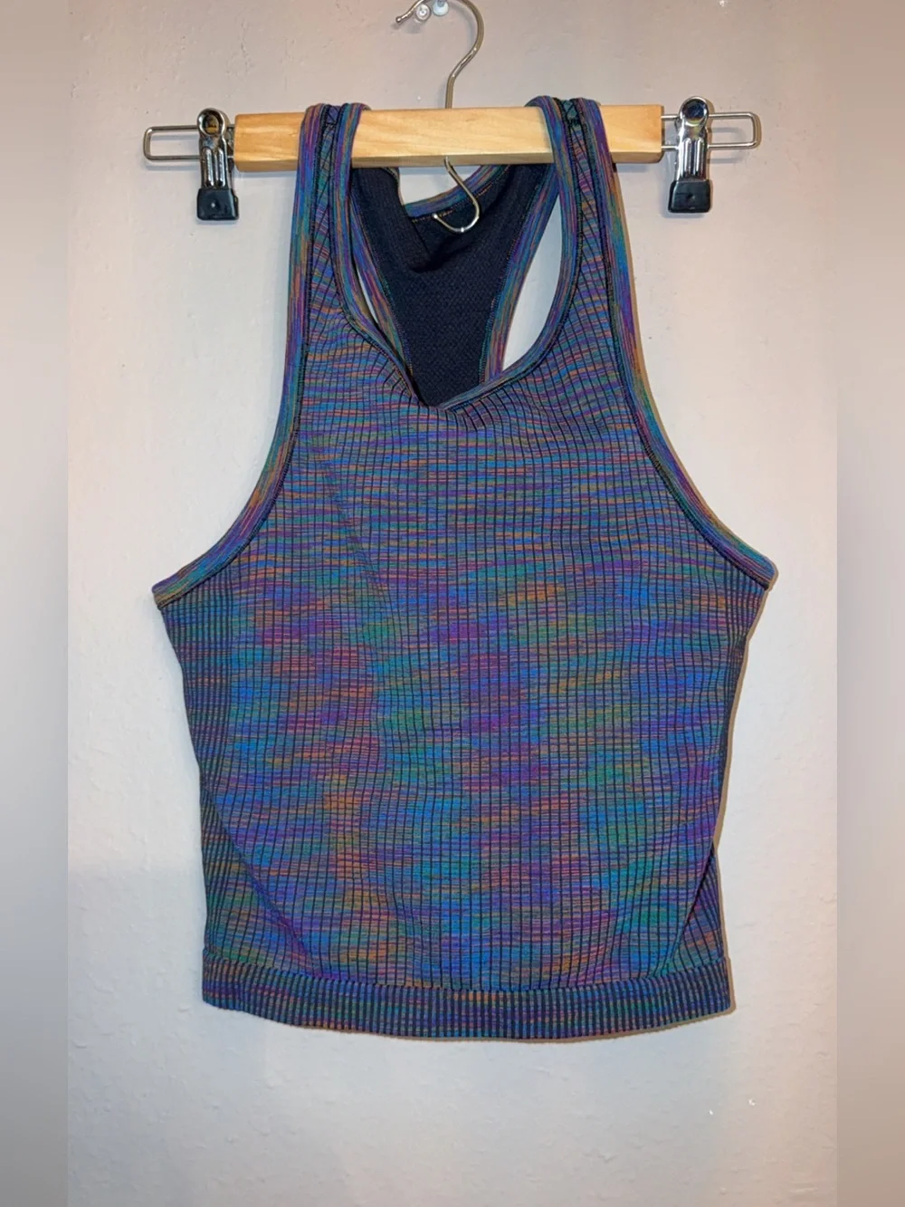 Lululemon Ebb to Street Racerback Multicolour Crop Tank Top-Rainbow  #A10